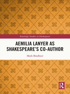 cover image of Aemilia Lanyer as Shakespeare's Co-Author
